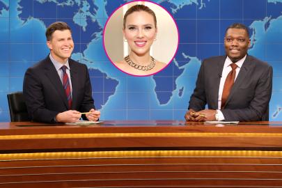 Watch Colin Jost Read Michael Che’s Diss About Scarlett Johansson Movies