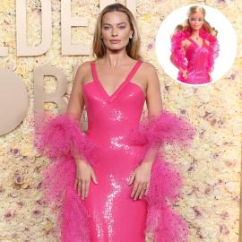 Margot Robbie Recreates 1977 Superstar Barbie at the 2024 Golden Globes