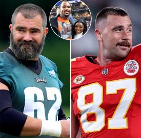 Jason and Travis Kelce Troll Simone Biles and 'Boyfriend' Jonathan Owens