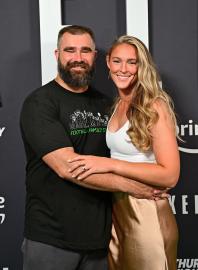 Kylie Kelce Told Shirtless Jason to 'Get His Ass Back' in Chiefs Suite