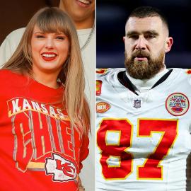 Taylor Swift Kisses Travis Kelce After the Chiefs Earn Super Bowl Slot