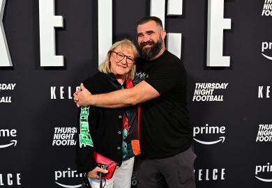 Donna Kelce Supports Son Jason Kelce at Eagles Playoff Game in Tampa