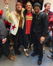 Taylor Swift, Kylie Kelce Celebrate With Travis Kelce’s BFF Aric Jones