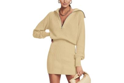 Shop This Cozy Half-Zip Dress for 40% Off on Amazon 