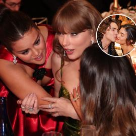 Fans Think Taylor and Selena Whispered About Kylie, Timothee at Globes