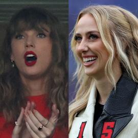 Taylor Swift and Brittany Mahomes Hug After Chiefs' AFC Championship Win