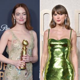 Emma Stone Jokingly Calls Taylor Swift an ‘A--hole’ at Golden Globes