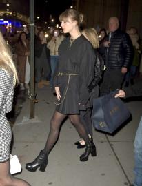 Taylor Swift's Black Outfit Gives 'Reputation' Vibes on NYC Night Out