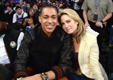 Amy Robach and T.J. Holmes Cuddle Courtside at Knicks vs. Celtics Game