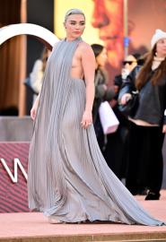 Florence Pugh Dons Backless Grecian Gown at the ‘Dune: Part 2’ Premiere