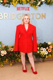 Nicola Coughlan Is Romantic in Red at Screening of 'Bridgerton' Season 3