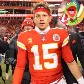 Patrick Mahomes Shuts Down Doing a Kermit the Frog Impression