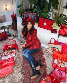 Salma Hayek Shows off Her Red Bag Collection — Which Includes a Lot of Gucci
