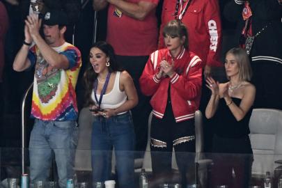 Miles Teller and Wife Keleigh Join BFF Taylor Swift at Super Bowl LVIII