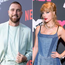 Travis Kelce Boards Plane to Las Vegas as Taylor Swift Heads to the Grammys