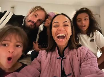 Zoe Saldana Shares Rare Pics of Her 3 Kids Looking So Grown Up