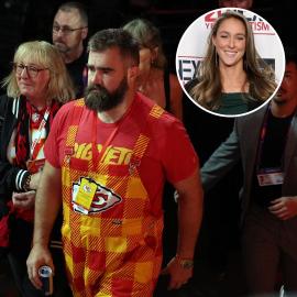 Kylie Kelce Trolls Jason's ‘Three Dance Moves’ at Super Bowl Afterparty