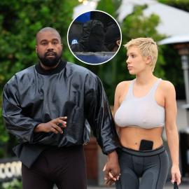 Kanye West and Wife Bianca Censori Match in All Black Fits at Soccer Game