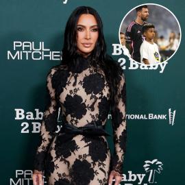 Kim Kardashian Slammed for Son Saint Joining Lionel Messi at Galaxy Game