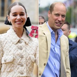 Prince William Honors Emilia Clarke With Medal for Charity Work