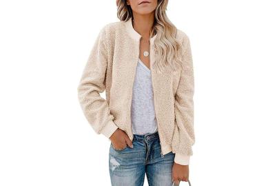 This Is the Fleece Bomber Jacket You Didn't Know You Needed for Spring 