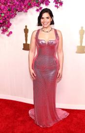 America Ferrera Looks Unreal in Hot Pink Chainmail Gown at 2024 Oscars