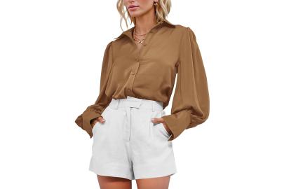 This 'Luxurious' Satin Button Down Is Perfect for Spring 