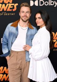 Derek Hough and Hayley Erbert Return to the Dance Studio After Her Surgery