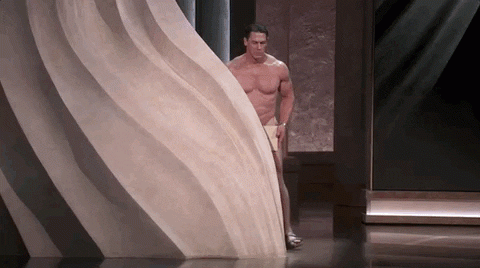 John Cena Goes — Nearly — Naked While Presenting at Oscars After Skit