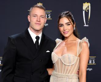 Olivia Culpo and Christian McCaffrey Check Cake Testing Off Wedding List