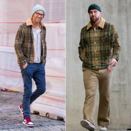 Ryan Reynolds Twins With Travis Kelce in ‘Evermore’-Esque Jacket