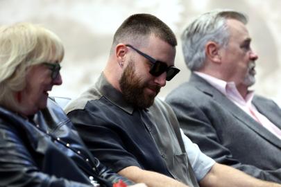 Taylor Swift Fans Think Travis Kelce Wore a 'TTPD' Easter Egg Shirt