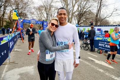 Amy Robach and T.J. Holmes Run Half Marathon Together in New York City