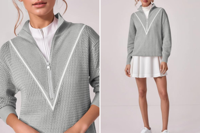 Look Super Stylish in This New-School Polo Sweater Top