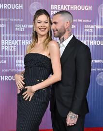 Adam Levine and Behati Prinsloo Stun at Breakthrough Prize Ceremony