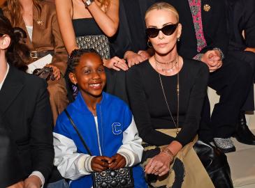 Charlize Theron Sits Front Row at Dior Show With 7-Year-Old Daughter