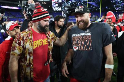 Jason, Travis Kelce Restock ‘New Heights’ Hats After Taylor Swift Wore One