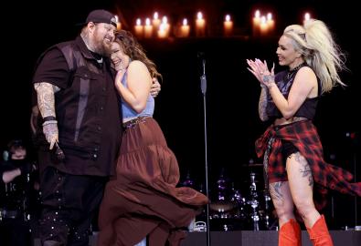 Jelly Roll Brings Daughter Bailee and Wife Bunnie On Stage at Stagecoach
