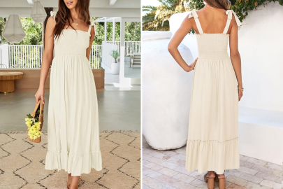 Dive Into Spring With 45% off This Spaghetti Strap Maxi Dress