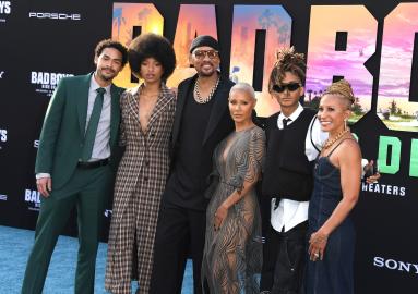 Will Smith Poses With Wife Jada Pinkett Smith at ‘Bad Boys: Ride or Die’ Premiere