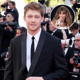 Joe Alwyn Chats With Blondes in Cannes Amid Taylor's Latest 'TTPD' Drop