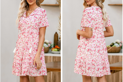 This Floral Mini Babydoll Dress Brings a Little Romance This Summer