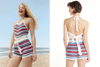 This Crochet Halter and Shorts Set Is the Cutest Summer Beach Uniform