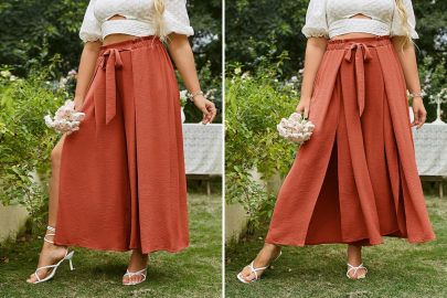 These Airy Split Wide Leg Pants Are the Next Best Thing to a Dress