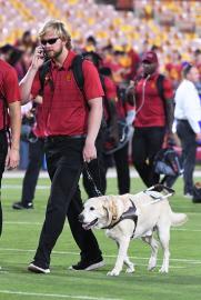 1st-Ever Blind College Football Player Mourns the Loss of His Guide Dog