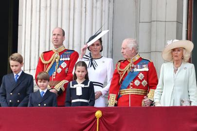 Kate Middleton and King Charles Whisper During Trooping the Colour Flypast