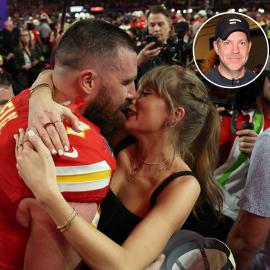 Travis Kelce Laughs at Jason Sudeikis’ Joke About Marrying Taylor Swift