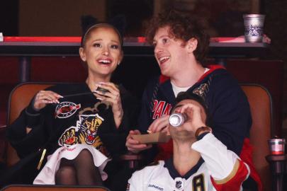 Ariana Grande and Ethan Slater Cozy Up at Stanley Cup Final