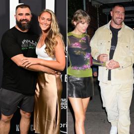 Jason and Kylie Kelce Know Their Fame Pales in Comparison to Travis, Taylor