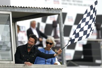 Keanu Reeves and Alexandra Grant Make Rare Public Appearance at MotoGP